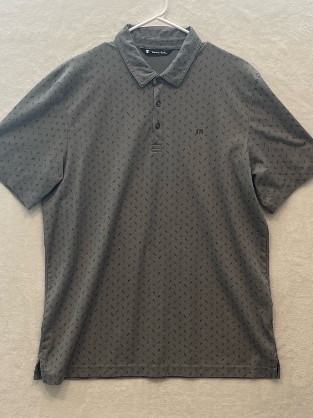 Travis Mathew Mens Gray / Black Golf Polo Shirt Size XL - Excellent